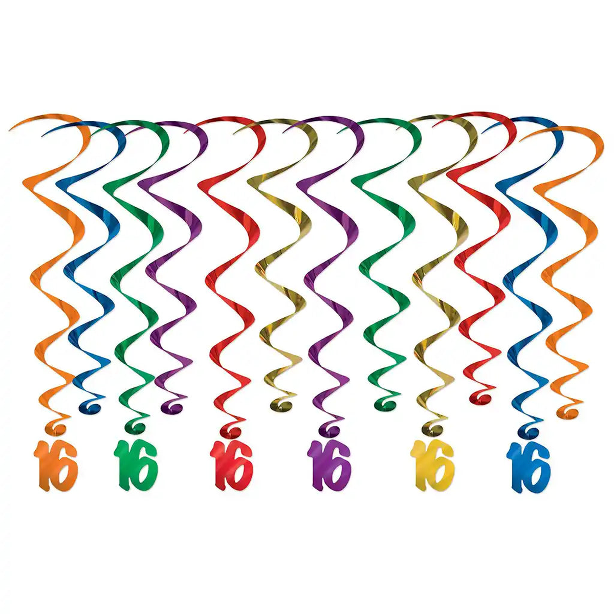 16 Birthday Whirls 175in x 31in 12pc