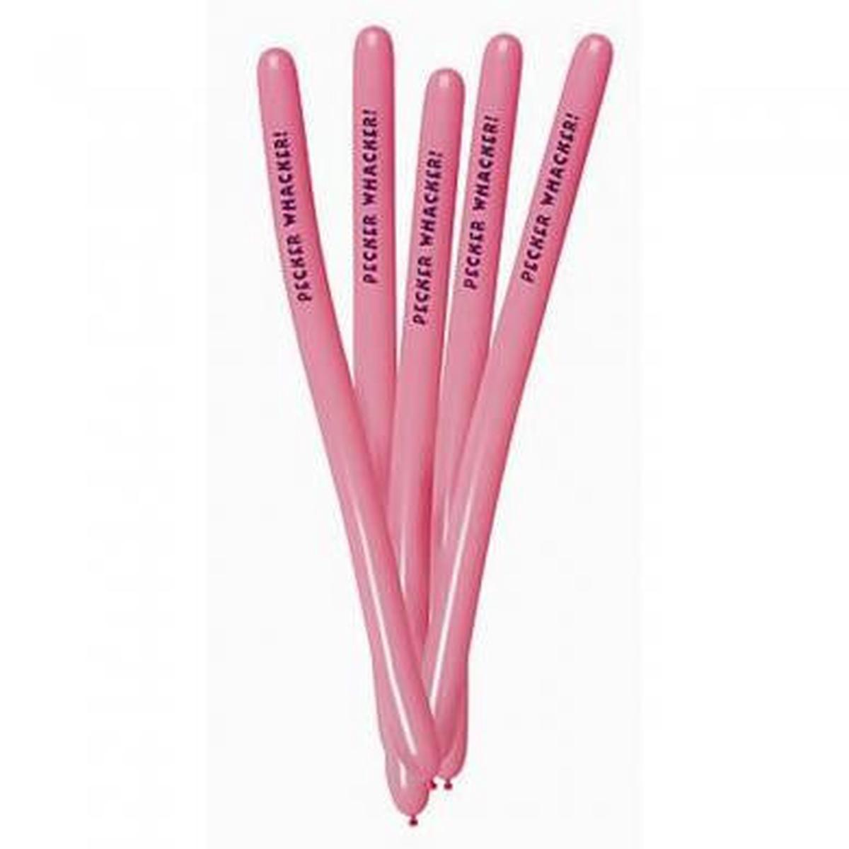 Bachelorette's Last Night Out Pecker Whacker Ballons - 5 Pack