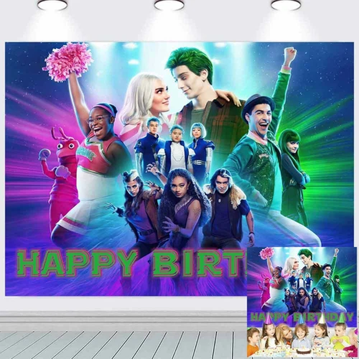 Zombies 3 Birthday Backdrop Party Decorations Theme Banner Vinyl 7x5ft