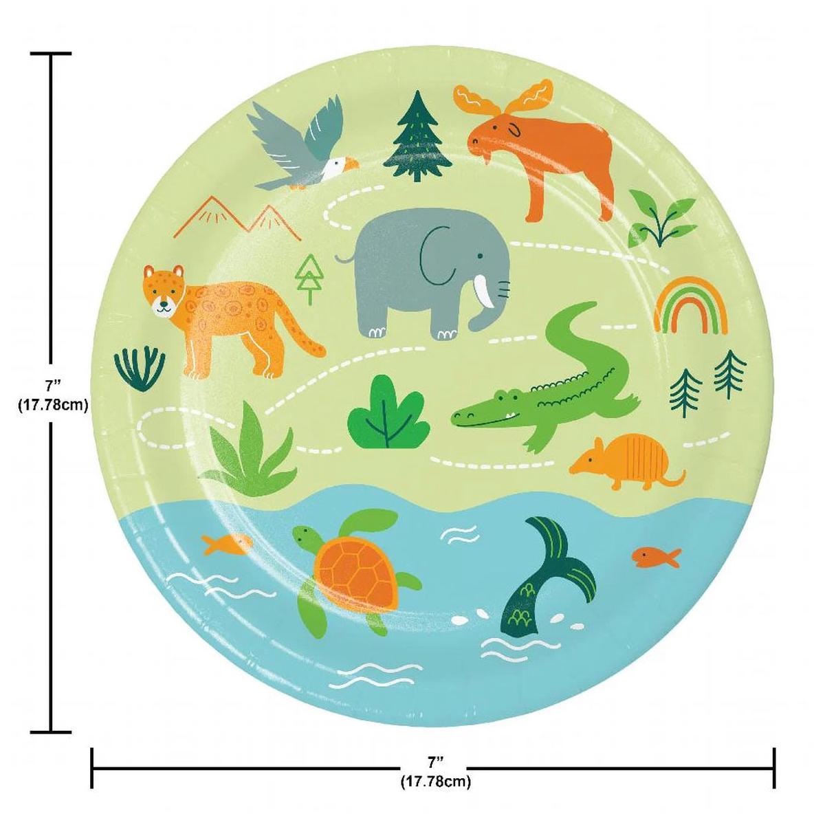 World Adventure Luncheon Plate 7in, 8ct