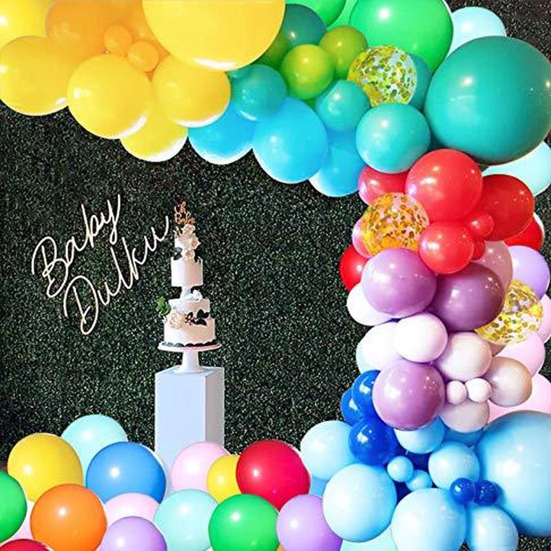 118pcs Rainbow Balloon Garland Kit Colorful 5 In 12