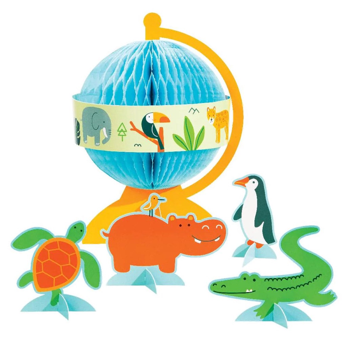 World Adventure Honeycomb Centerpiece 5pc