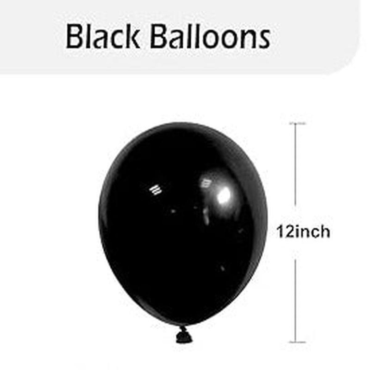 128221 latex Black balloon L12-3-5