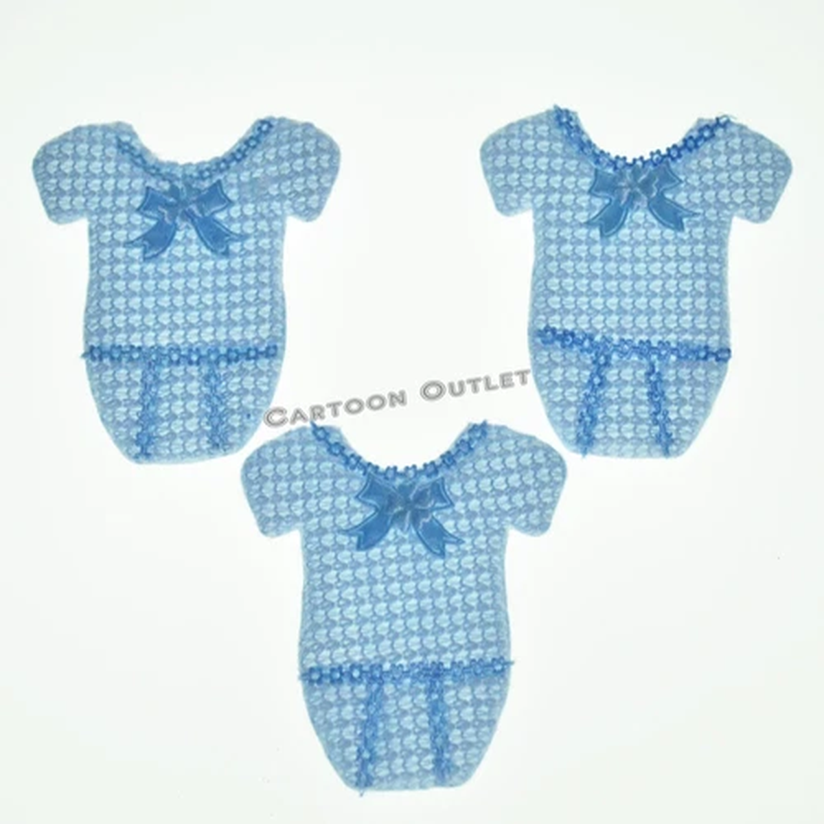 12 BABY SHOWER BOY CROCHET PARTY FAVORS MINI SWEATERS BLUE NINO RECUERDOS Foam