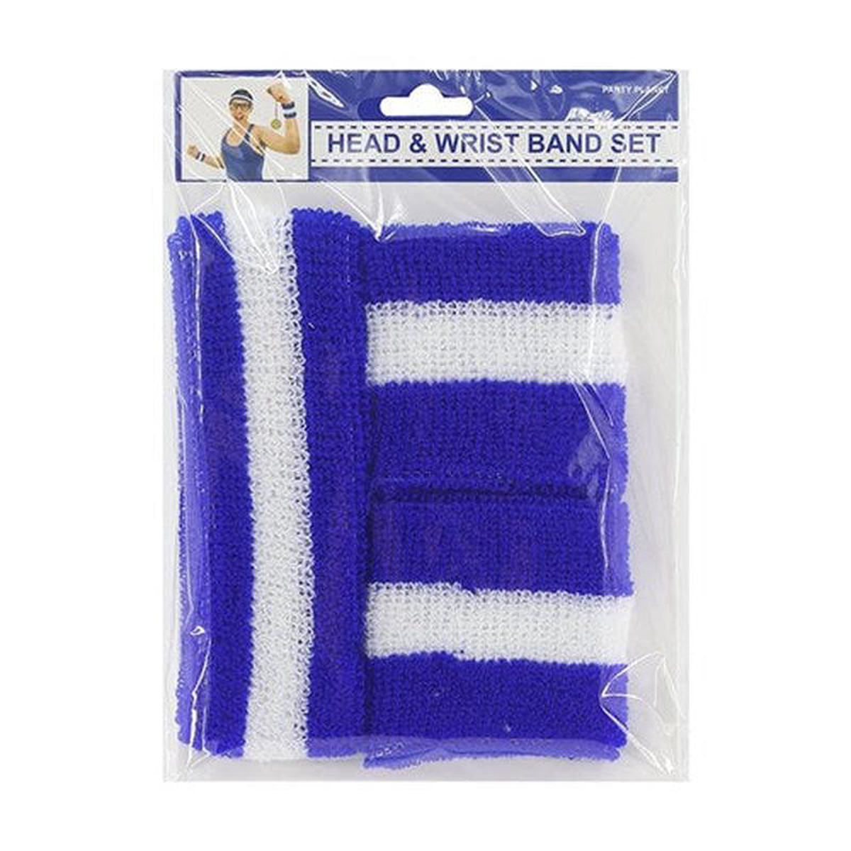 WRISTBAND 2PK 038 HEADBAND BLUE