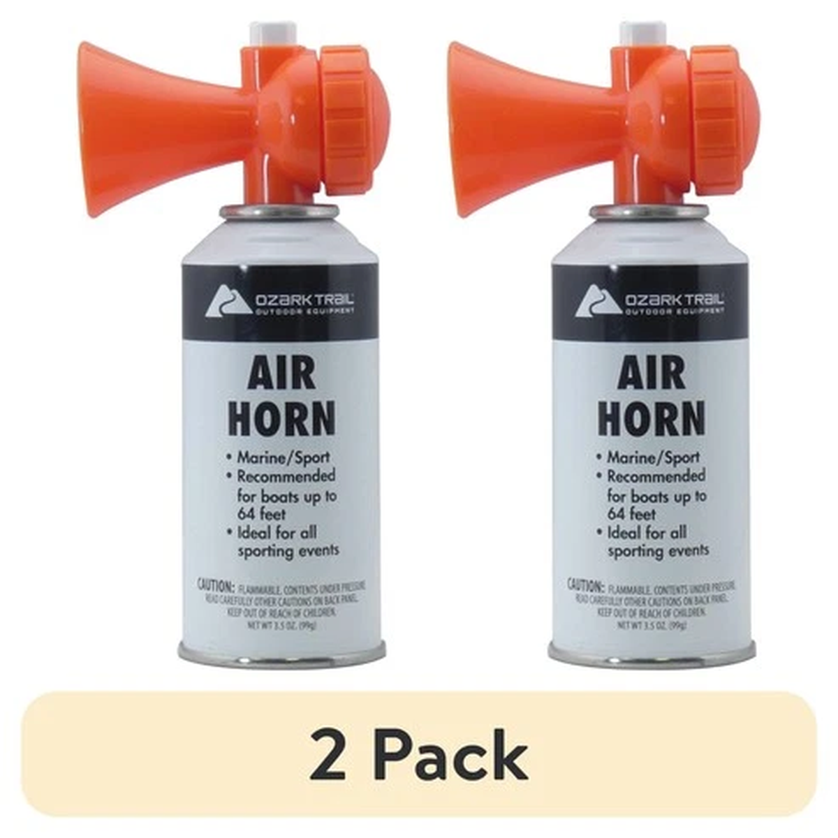 (2 Pack)  Boat Accessories Sports and Marine Safety Air Horn 3.5 Oz.
