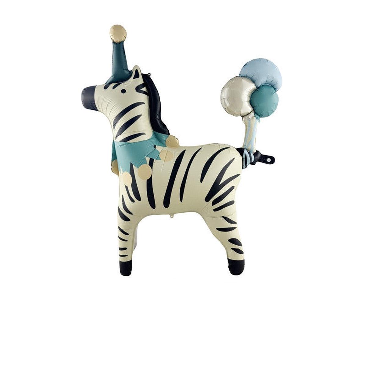 Zebra Circus Carnival Self Standing Foil Balloon - Perfect for any celebrations!