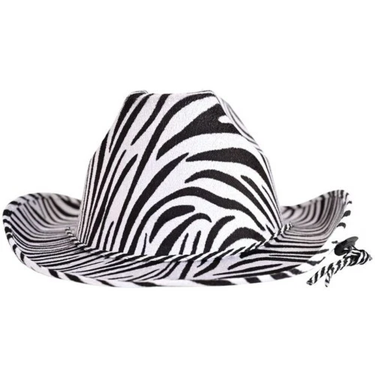 Zebra Print Cowboy Hat Adult Size Fits Most Jungle Safari Party Supplies