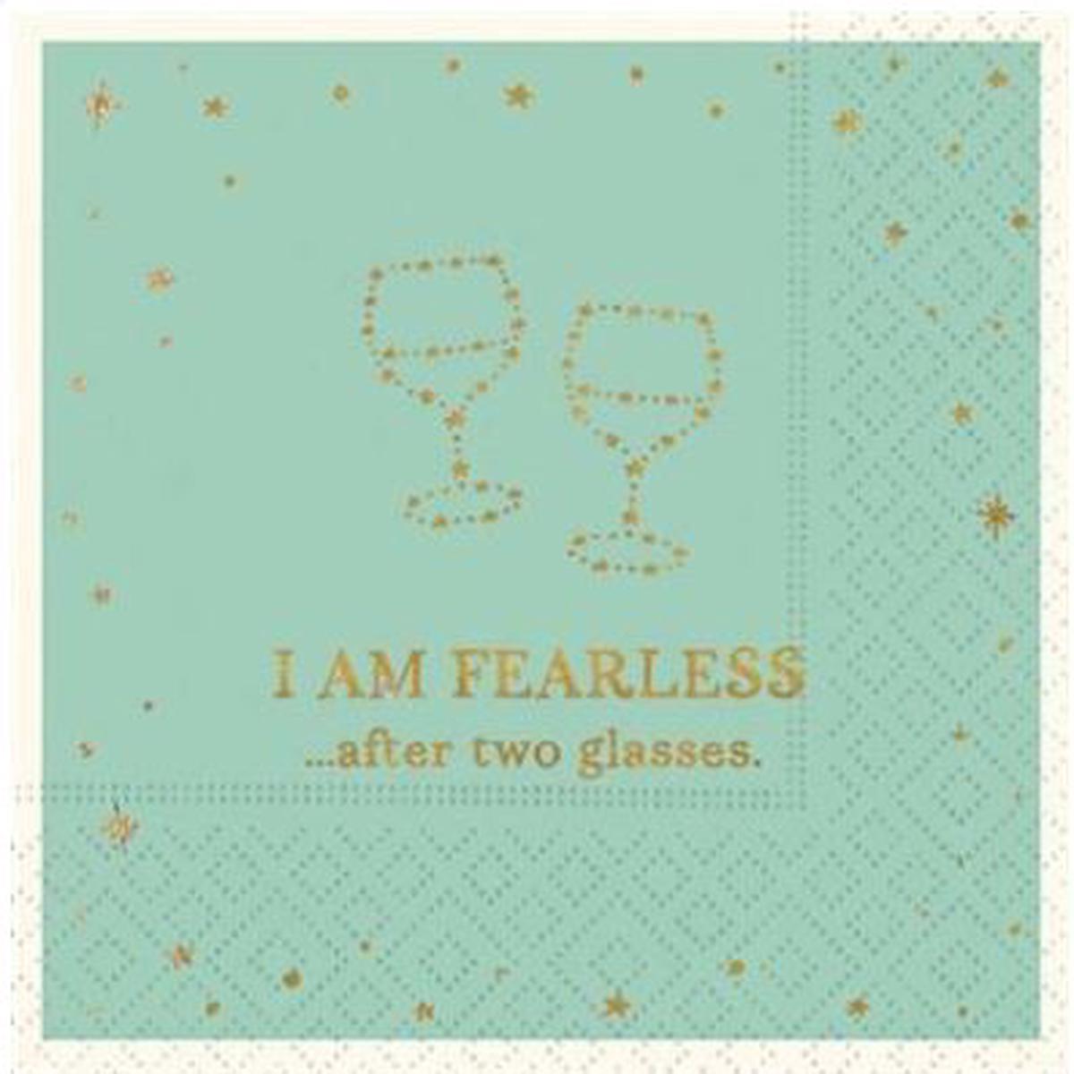 Fearless After Two Glasses Beverage Napkins Pack of 16