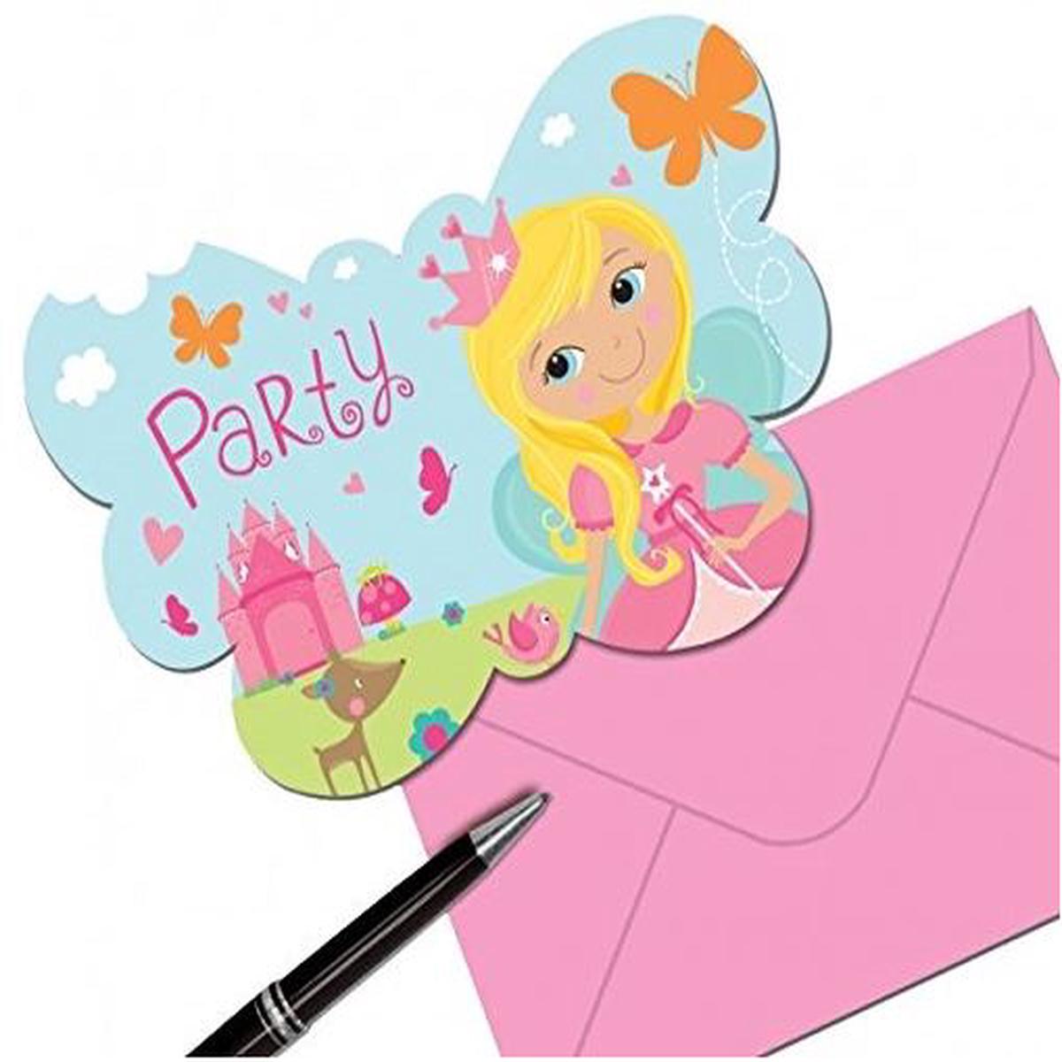 Woodland Princess Invitations Pack of 8