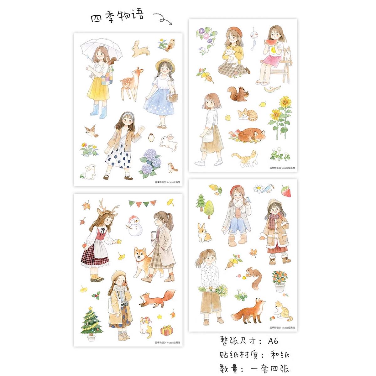 4 Seasons Sticker Sheet A6