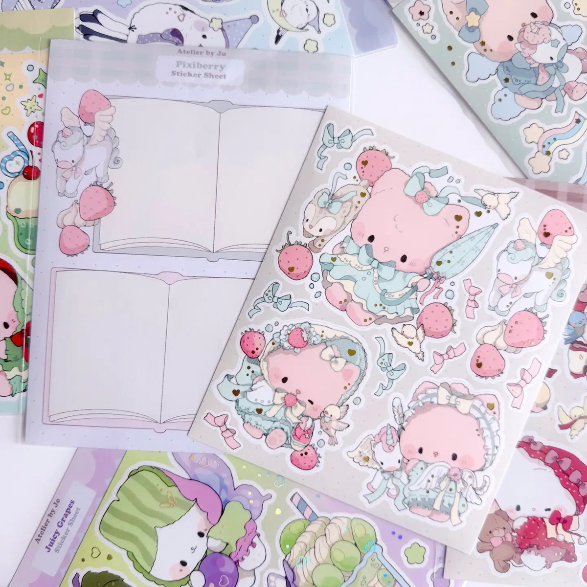 Atelier by Jo Large Sticker Sheet - Pixiberry