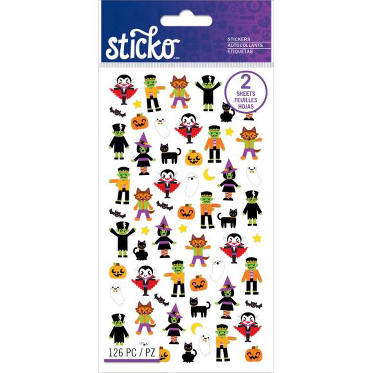 Sticko Flat Stickers 8211 Tiny Halloween Characters