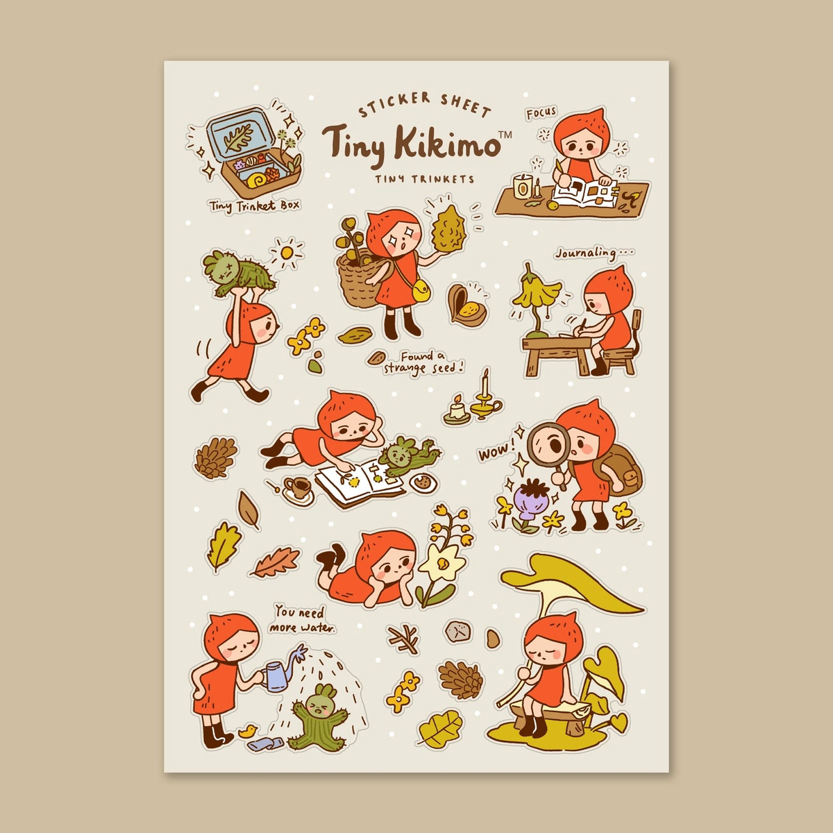 Tiny Kikimo Sticker Sheet - Tiny Trinkets