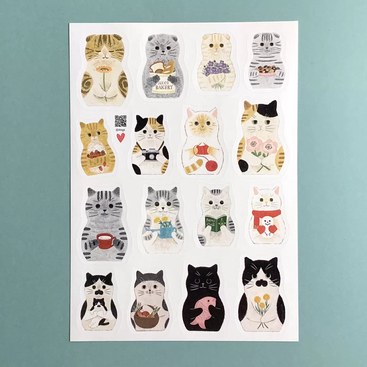 4legs Sticker Sheet - Cat Matryoshka