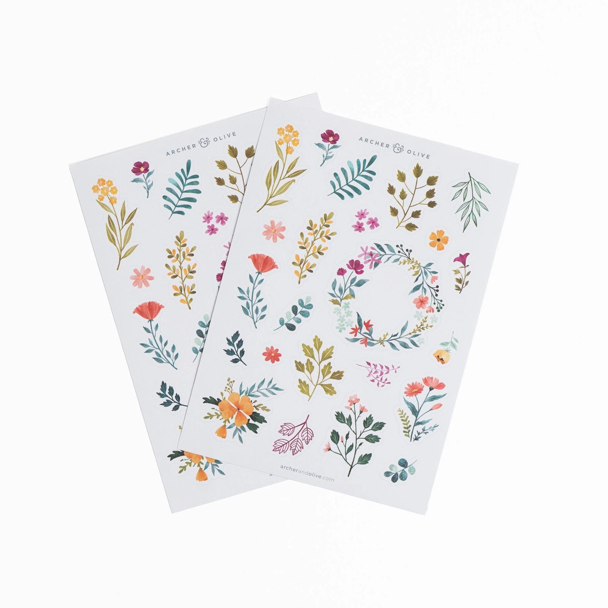Archer and Olive Signature Floral Stickers Set