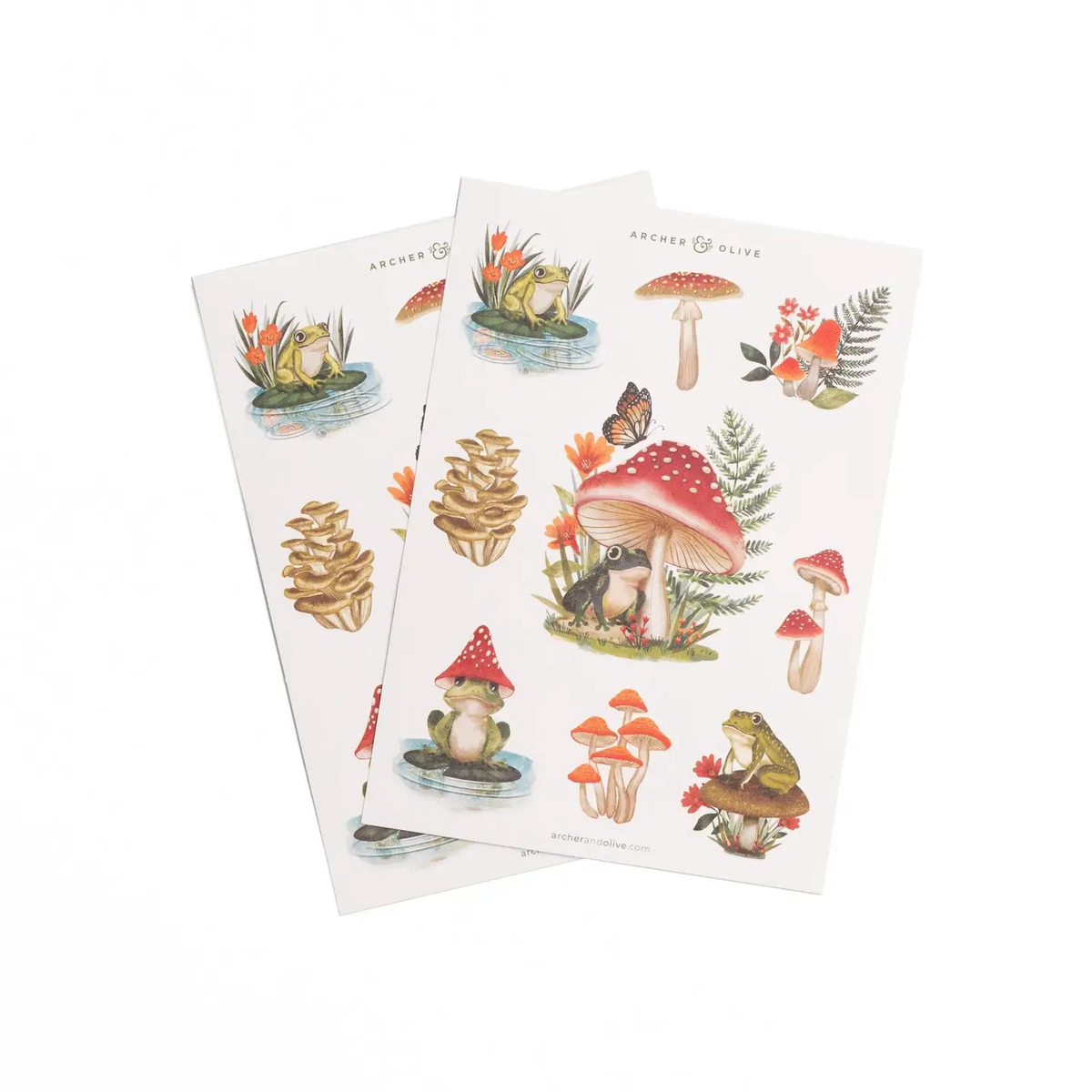 Archer and Olive Mushroom Monarch Stickers Set