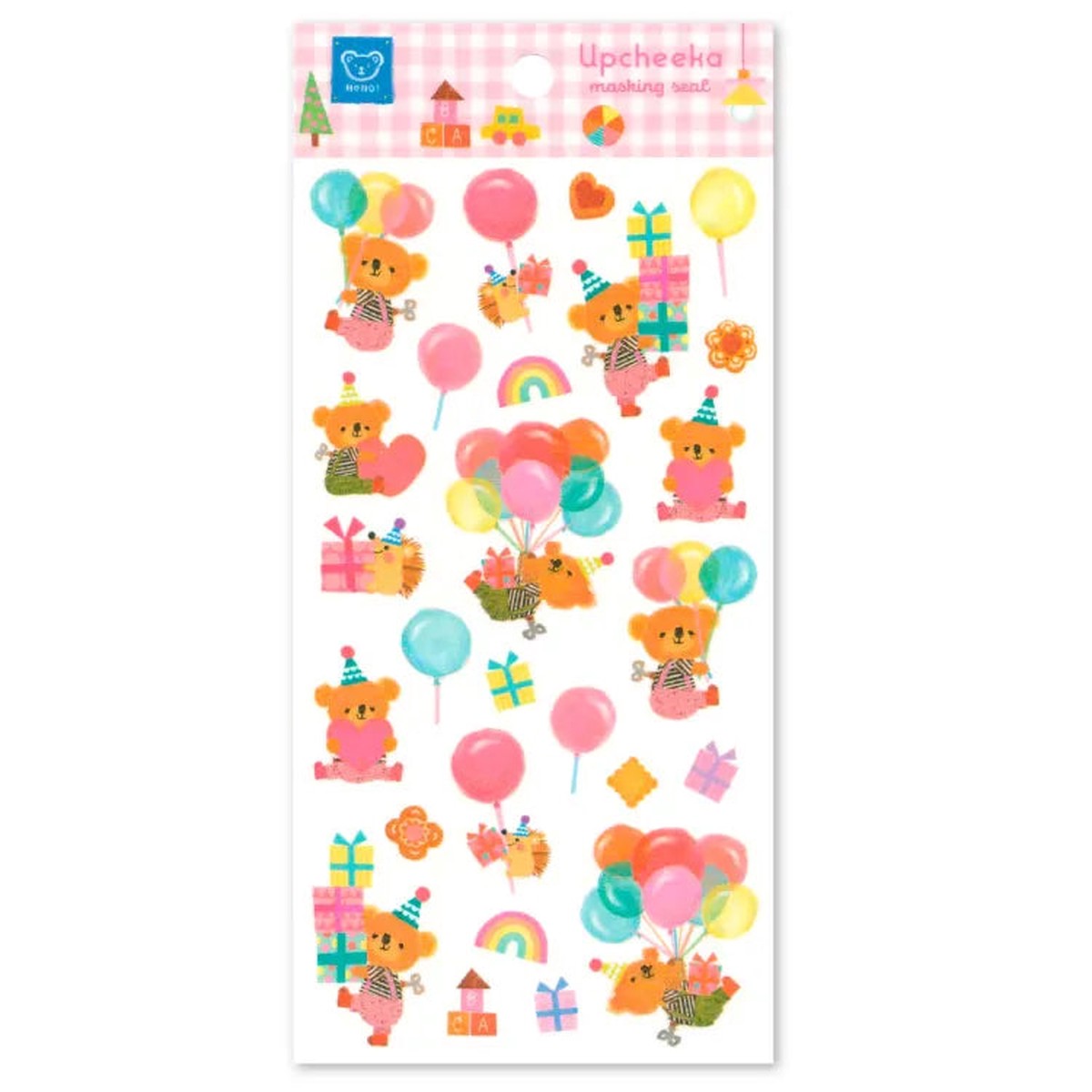 Upcheeka Sticker Sheet - Birthday Bear