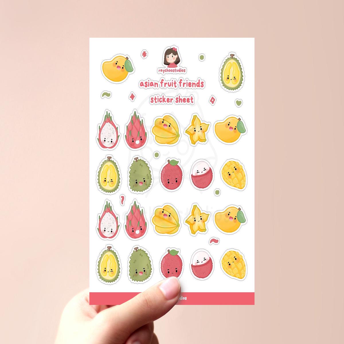 Asian Fruits Sticker Sheet