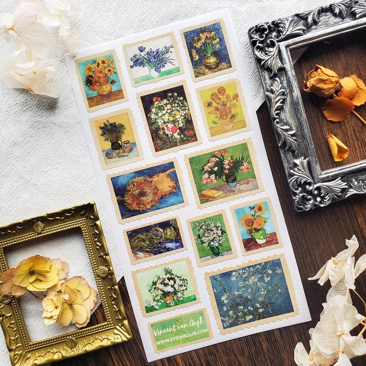 Van Gogh's Flowers Sticker Sheet