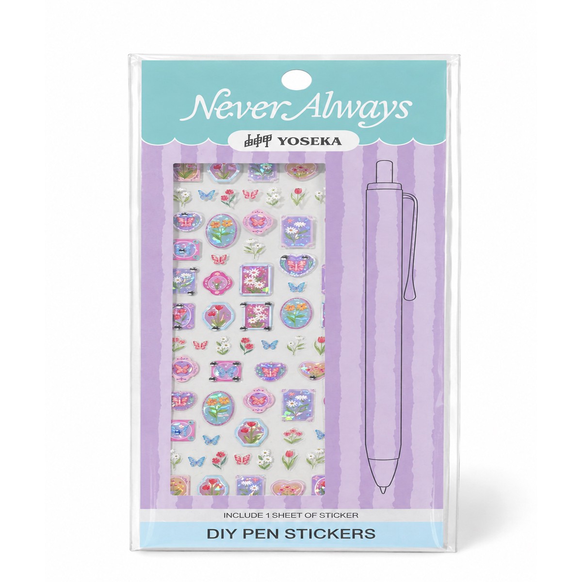 Yoseka x Never Always DIY Pen Stickers - Garden of Wonders