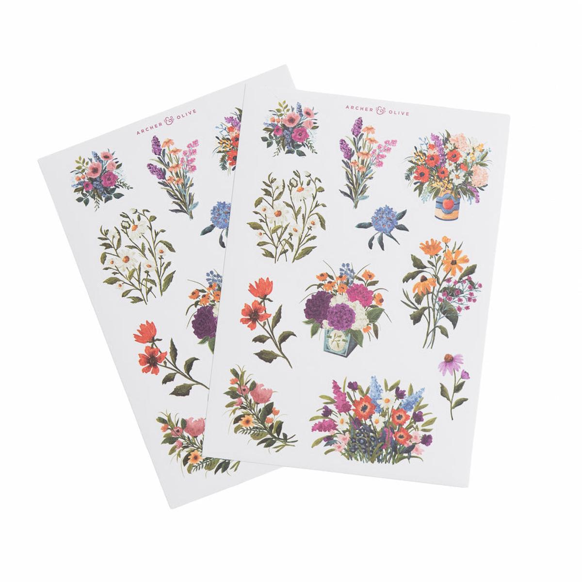 Archer and Olive Stickers: Wildflowers