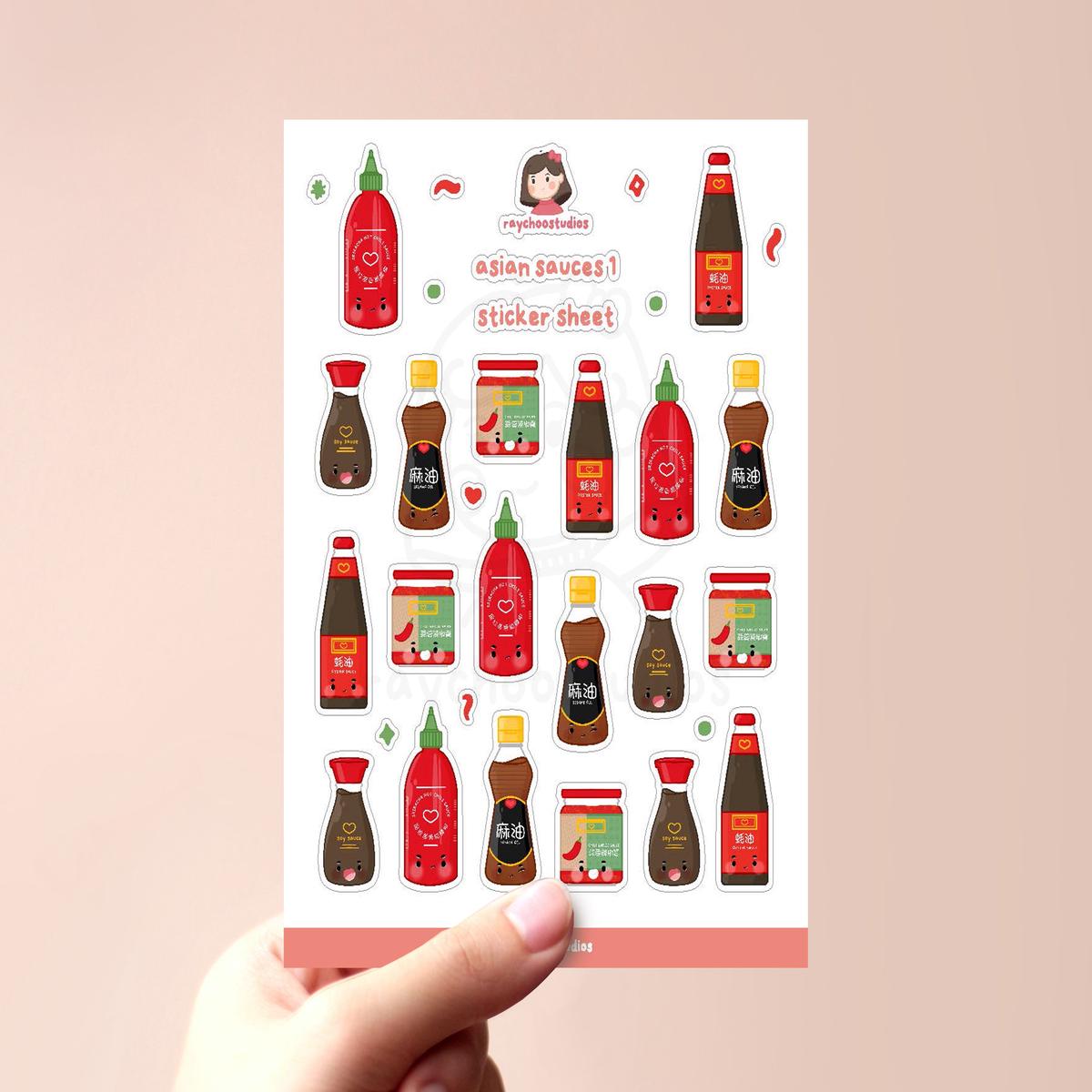 Asian Sauces 1 Sticker Sheet