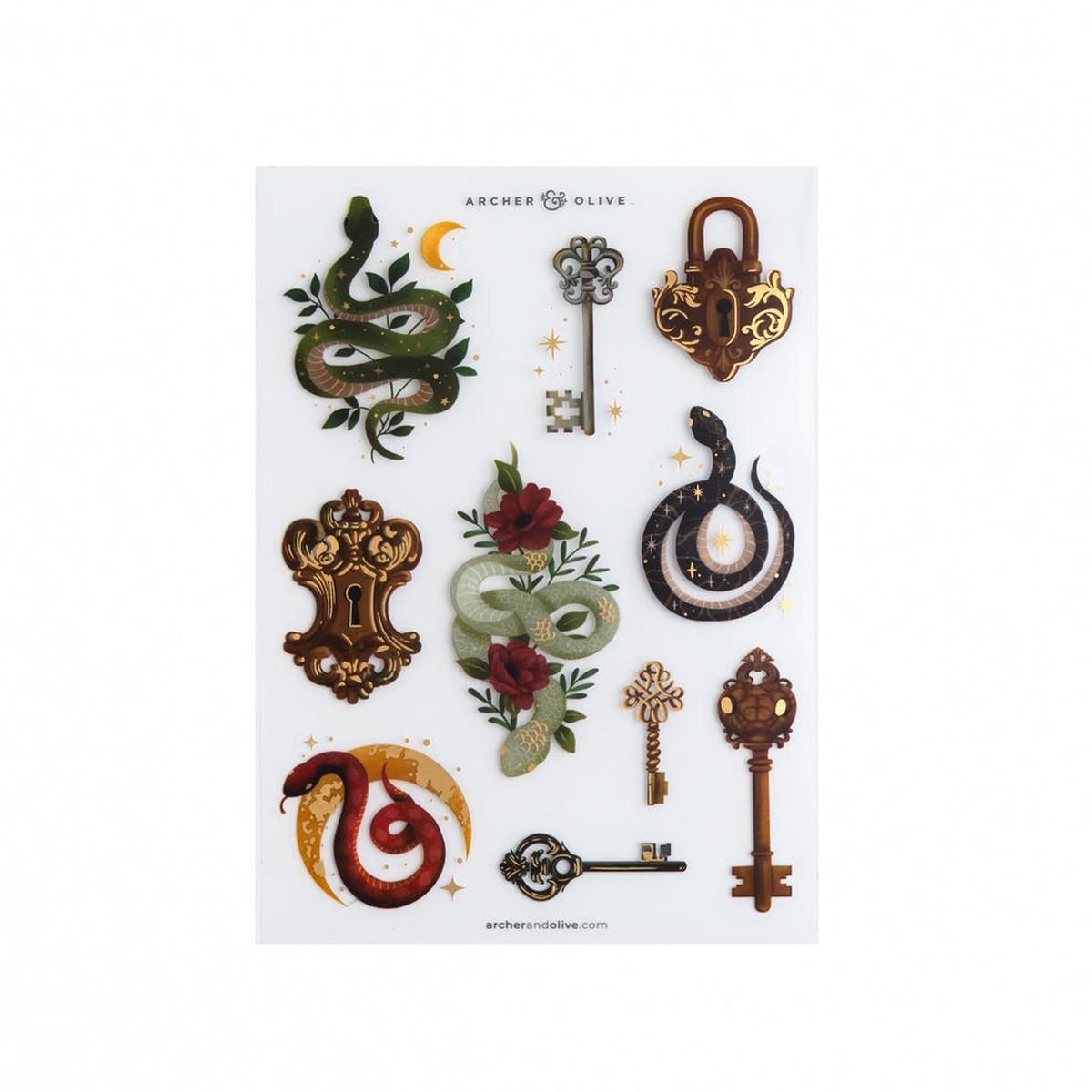 Archer and Olive - Coiled Key Sticker Set