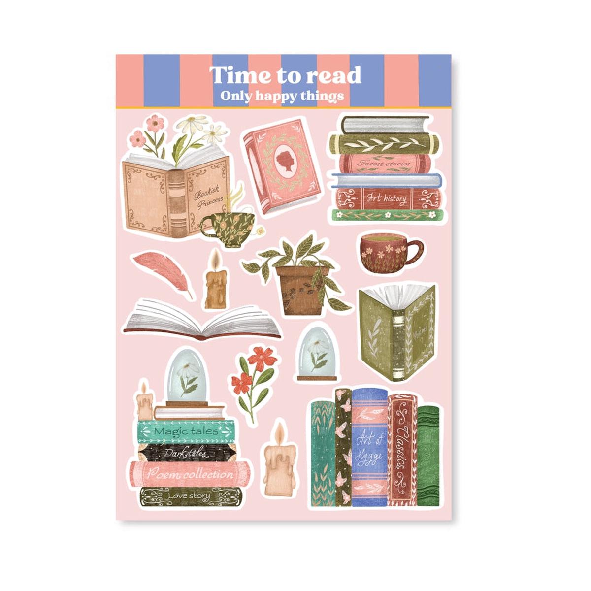 Time To Read A6 Sticker Sheet
