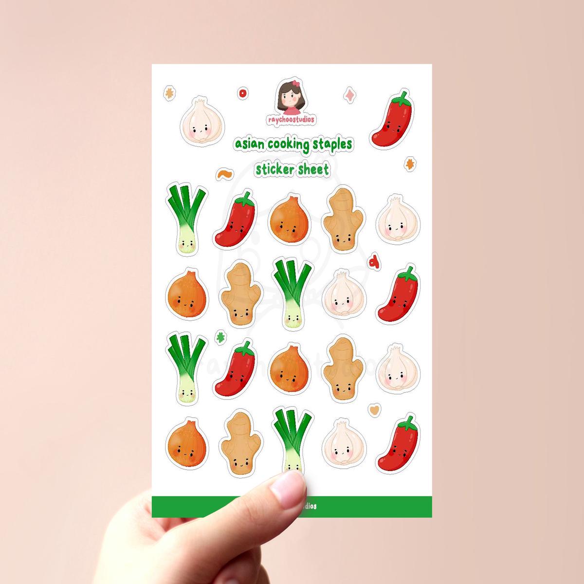 Asian Cooking Staples Sticker Sheet