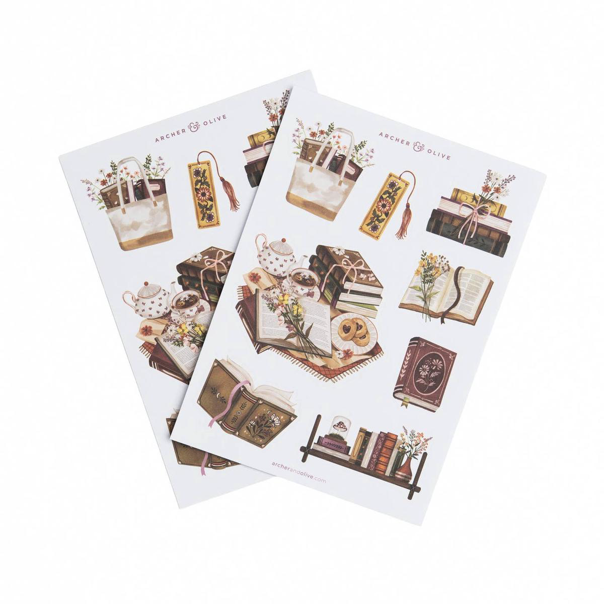 Archer and Olive Stickers Bookshelf