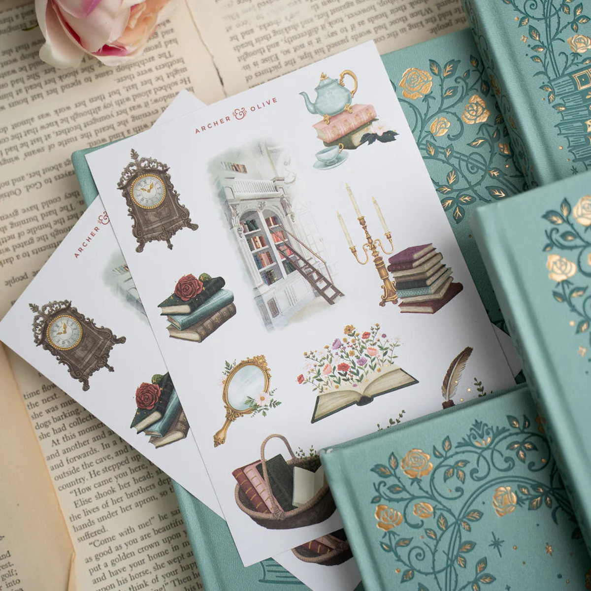 Archer and Olive Books of Beauty Stickers Set
