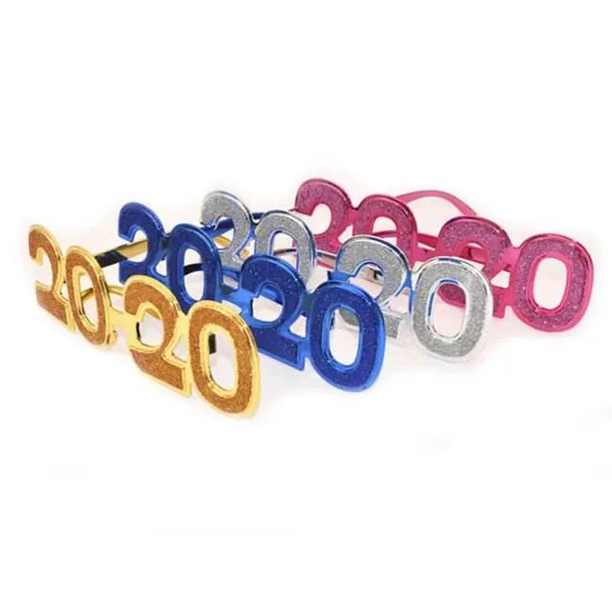 2020 New Year Glitter Glasses - Assorted Colors (1ct)