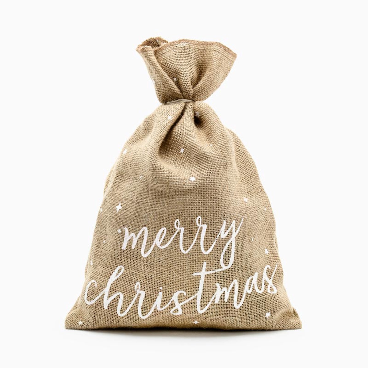 Yute gift bag 'Merry Christmas'