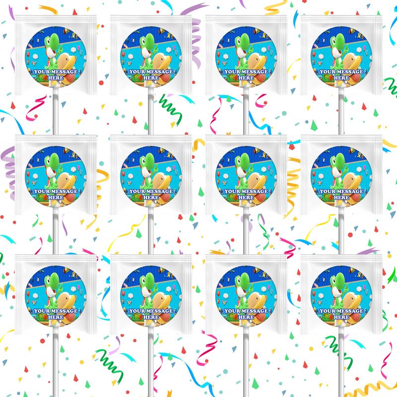 Yoshi's Crafted World Lollipops Party Favors Personalized Suckers 12 Pcs