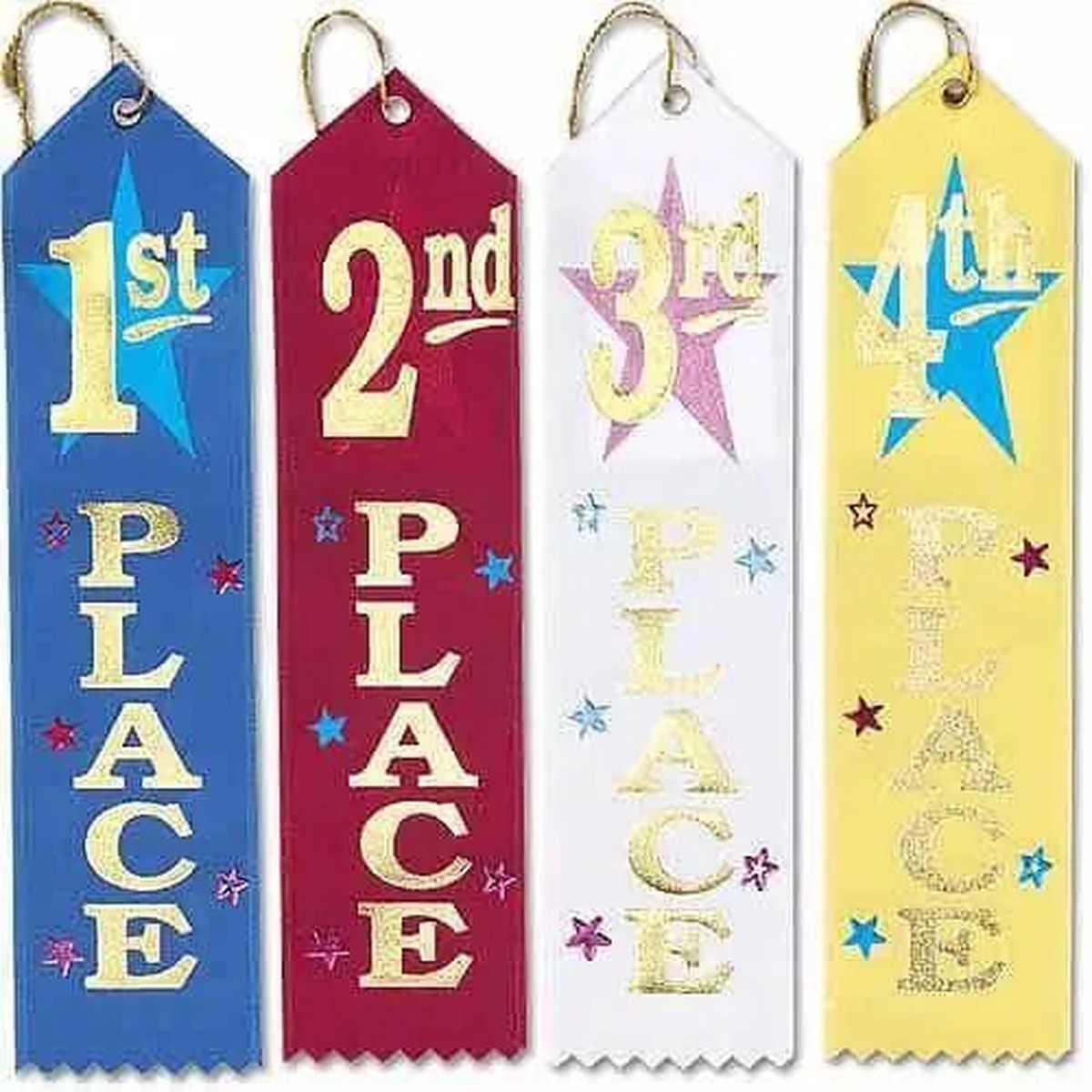 1st, 2nd, 3rd, 4th Place Award Pack Ribbons