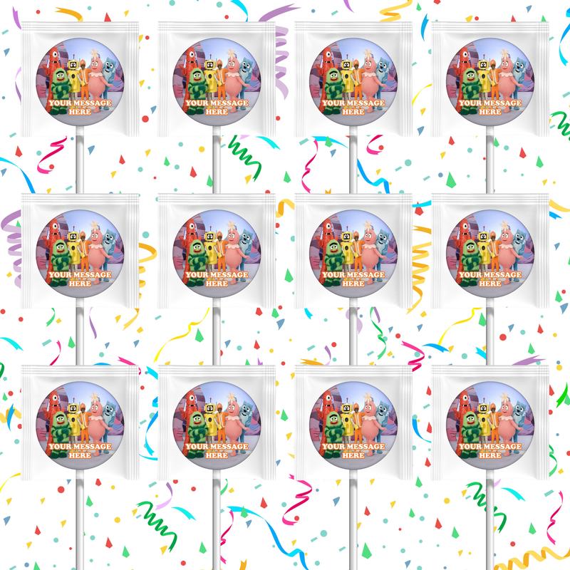 Yo Gabba Gabba Lollipops Party Favors Personalized Suckers 12 Pcs