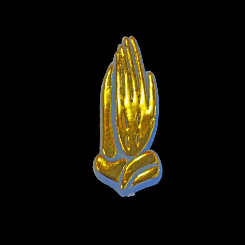 1 Inch Gold Plastic Charm Praying Hand Party Favor Decoration (144 Pieces)