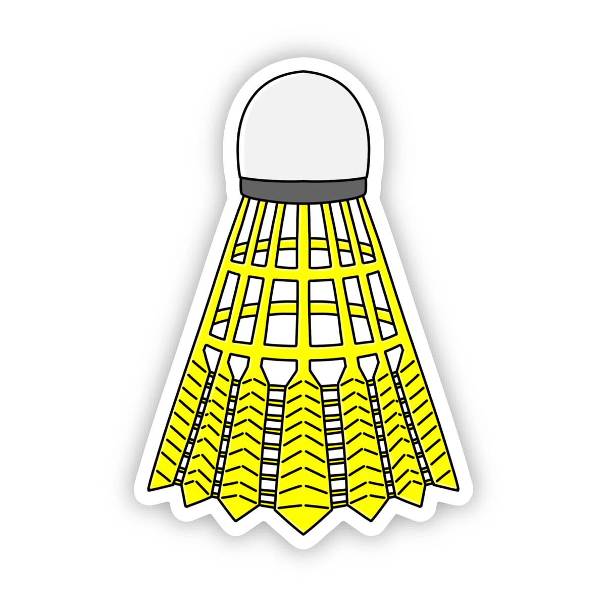 Yellow Badminton Birdie Sticker