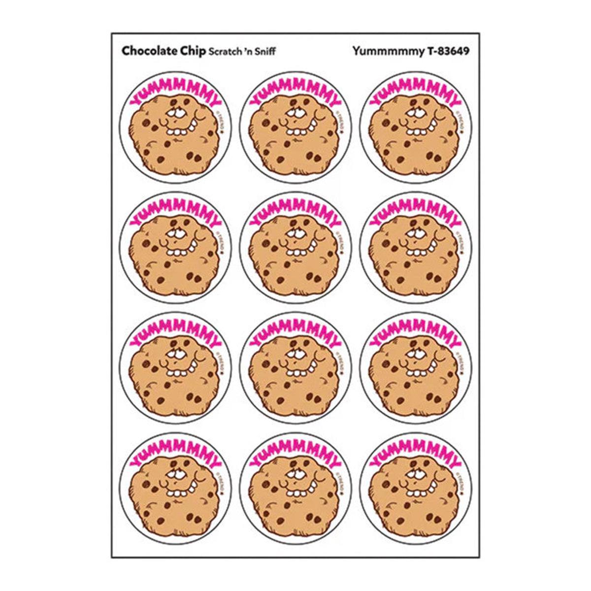 Yummmmmy/Chocolate Chip scent Retro Scratch 'n Sniff Stinky Stickers, 24 ct.