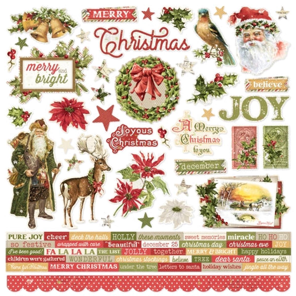 YULETIDE - 12x12 Element Sticker - Simple Stories