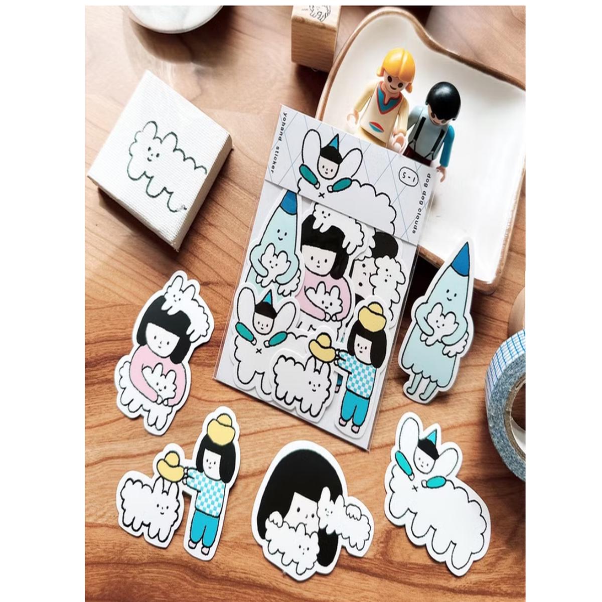 Yohand Studio - Medium Sticker Set - 5-1 - Dog Dog Clouds