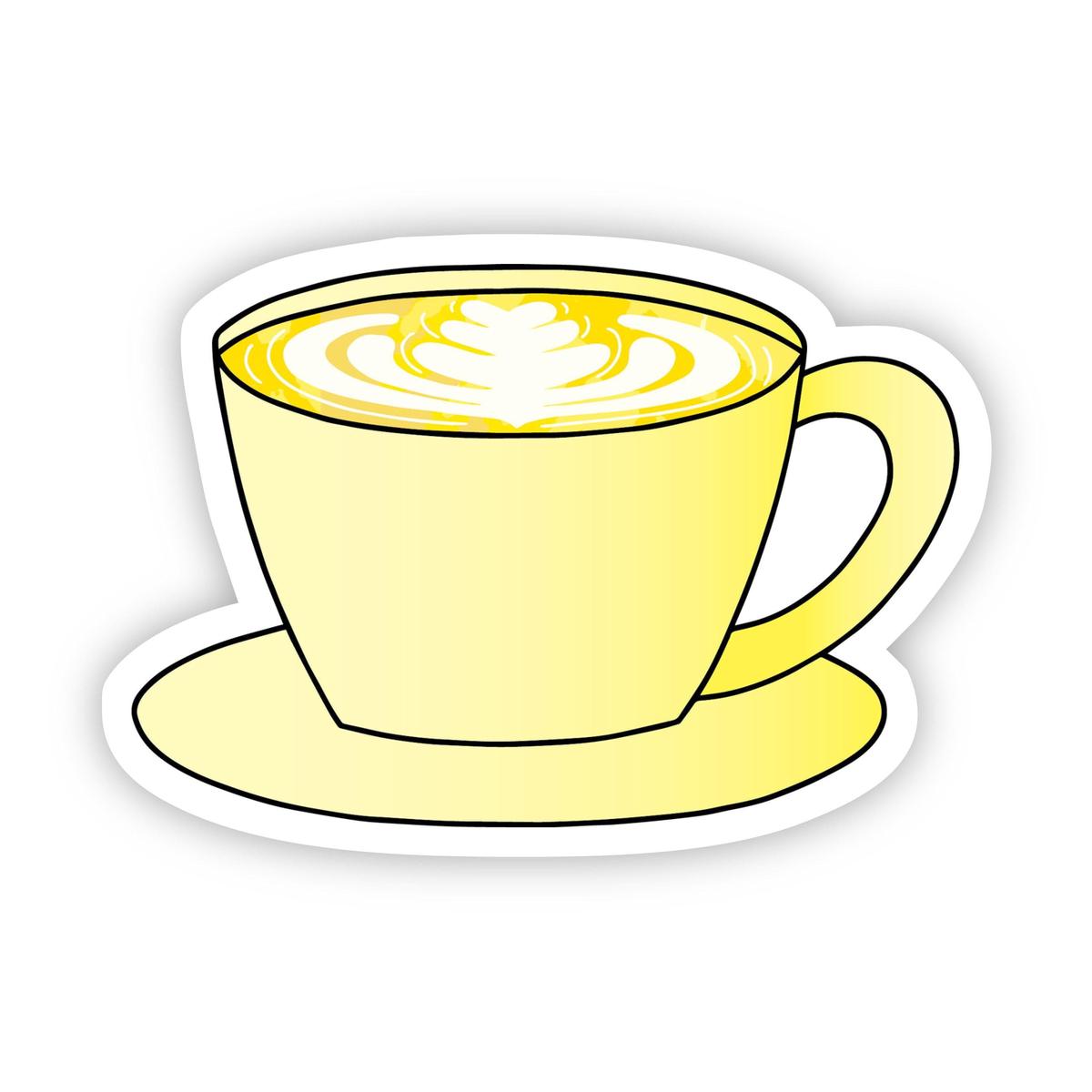 Yellow Latte Aesthetic Sticker