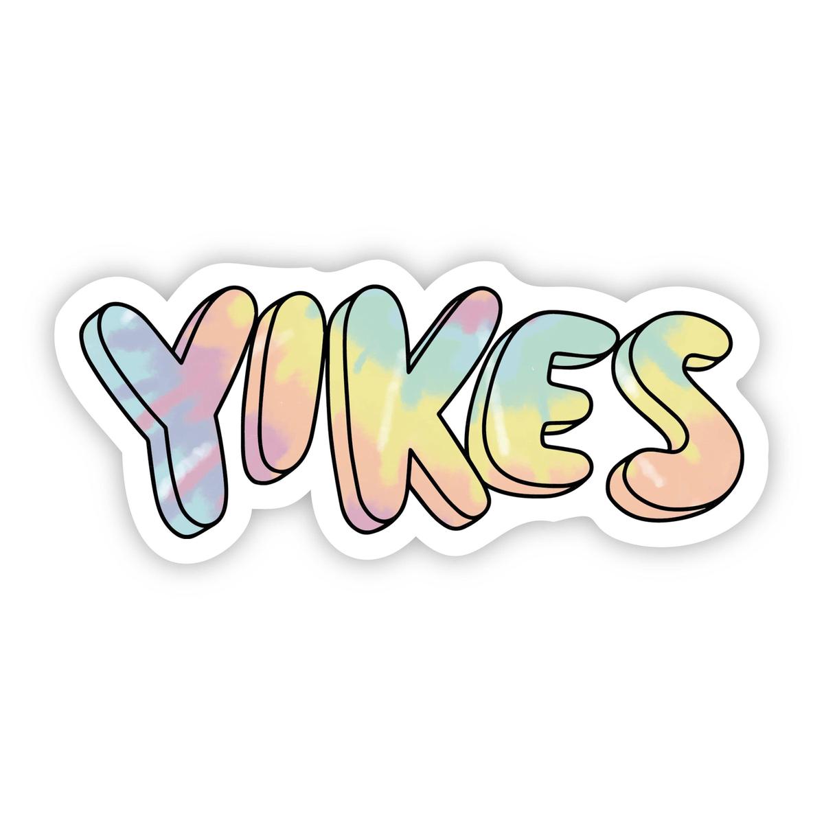 Yikes Tie Dye Aesthetic Sticker