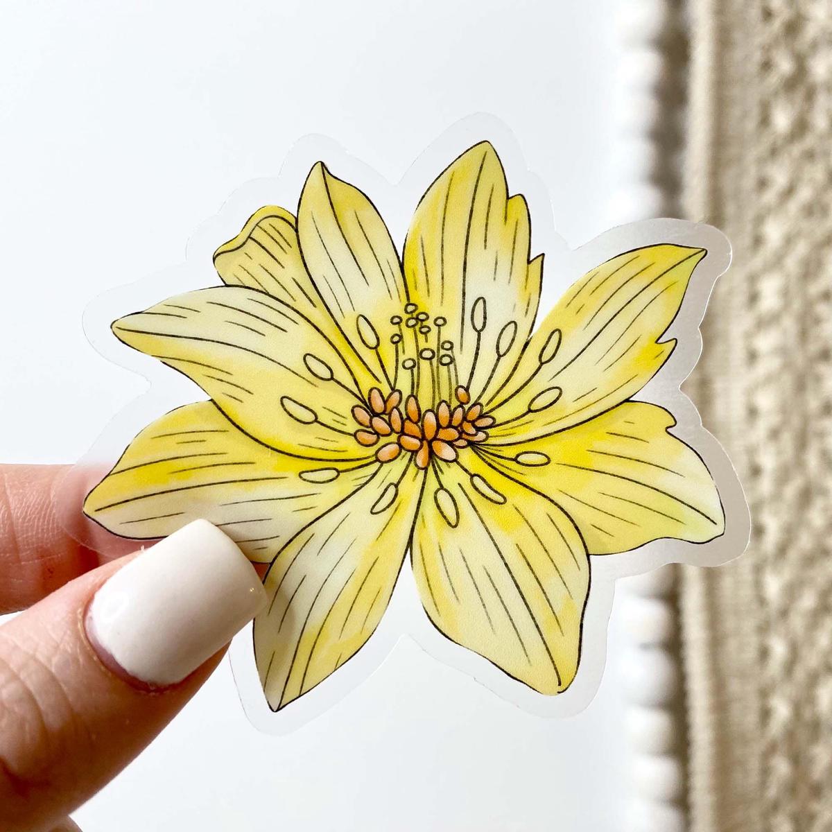 Yellowbird Magnolia - Botanical Clear Sticker