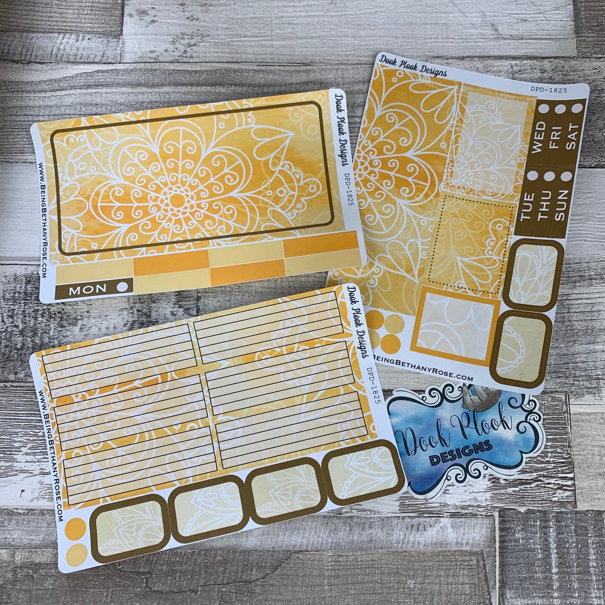 Yellow reflections Passion Planner Week Kit (DPD1825)